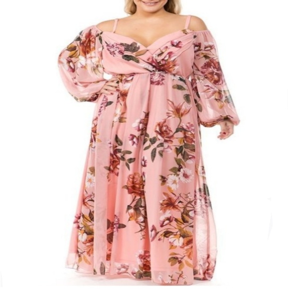 Floral Dress in Mauve - Picture 2 of 8